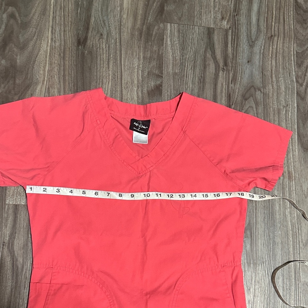 Baby Phat Coral-Pink Straight Leg Scrub Set - Picture 3 of 16